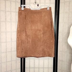 Vtg. Hasting & Smith Tan Suede Skirt 16